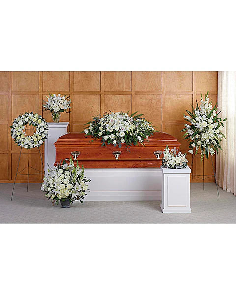 White Flowers Funeral Package