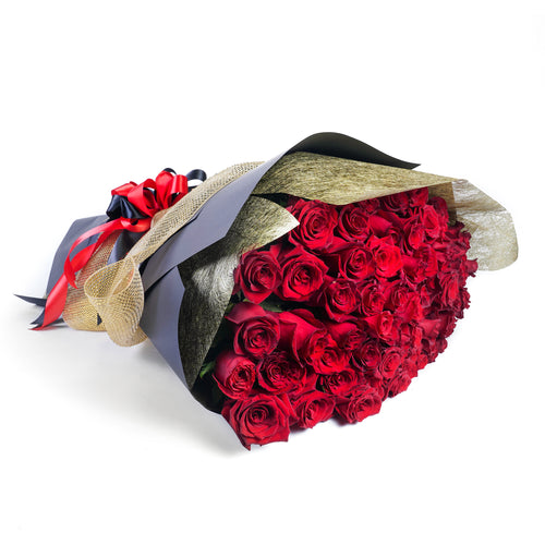 VRF 100 Premium Fresh Red Roses Bouquet