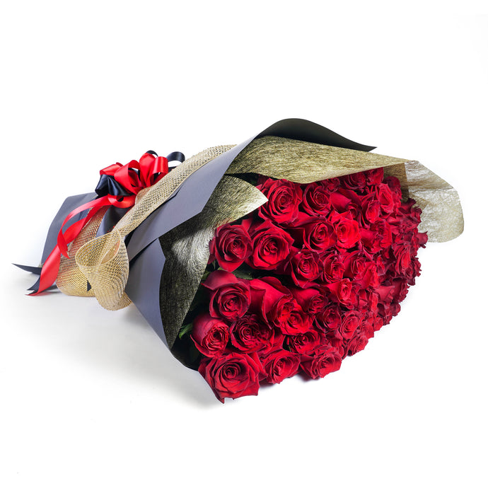 VRF 100 Premium Fresh Red Roses Bouquet